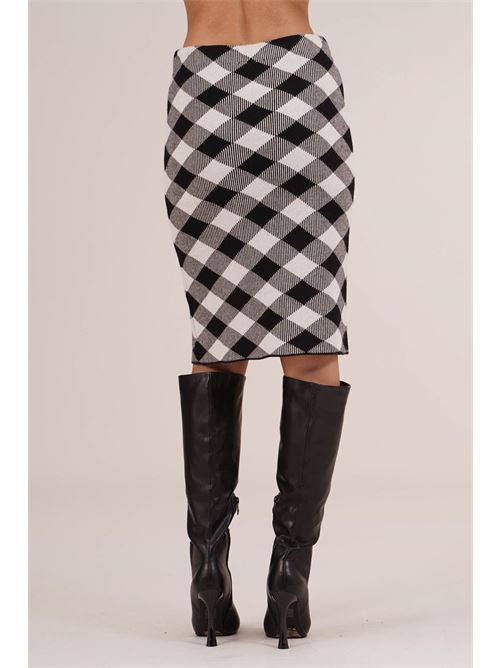 Gonna in misto cashmere Love To Love by Gai Mattiolo | LT699NERO/PANNA